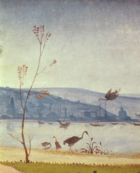 Een Sater rouwt om een Nimf ca. 1495 (detail)